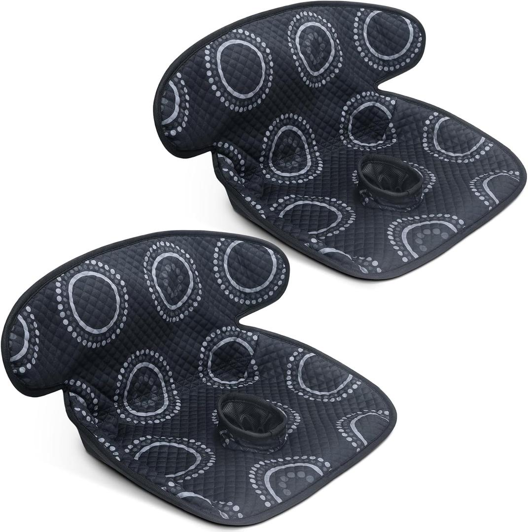 COOLBEBE Infant Car Seat Protector for Potty Training, 2 Pack Dry Waterproof Car Seat Liner Toilet Training for Baby Infant Toddler, Piddle Pads Cover Car Seat Pad for Strollers & Carseat (Black,2PC)
