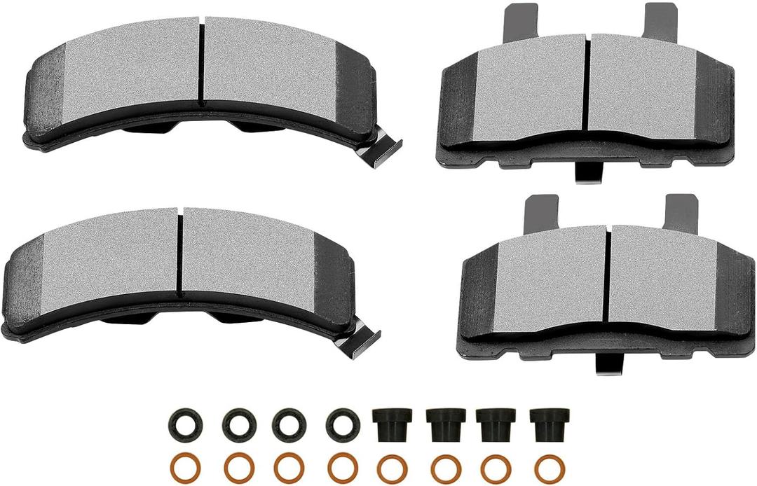 SCITOO D369 Front Ceramic Brake Pads Sets Fit For Cadillac DeVille/Escalade/Fleetwood,For Chevy Astro/Blazer/C1500 Suburban/C2500/Express 15001500/K1500 Suburban/R2500/Silverado/Suburban 1500/Tahoe