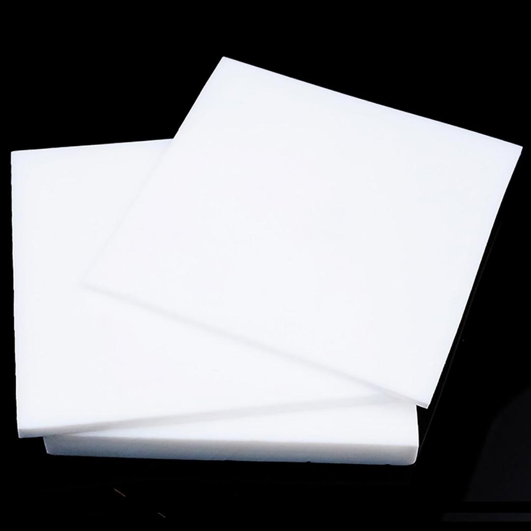 PTFE Plastic Sheet, Virgin PTFE Sheet Teflon Sheets - 100mmx200mm Thickness 1mm Non Stick Sheets for Gasket Seals Liners Bearings
