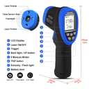 Digital Infrared Thermometer Gun, Kethvoz Dual Laser 30:1 Infrared Thermometer Gun Measure Temp -58~2732, Industrial Pyrometer for Cooking Grilling Pizza Oven HVAC 1500APP