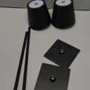 KDG 2 Pack Cordless Table Lamp, Portable LED Desk Lamps, 5000mAh Battery Operated, 3 Color Stepless Dimming Up, for Restaurant, Bedroom, Outdoor Camping, Coffee Shop, Night Light, Rechargeable (Black)