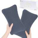 vocheer 11x7in Mini Travel Pillow, Small Pillows for Sleeping, Tiny Pillows for Neck, Wrist, Lumbar and Knee, Pets Pillow, Cotton, Cover Removable, Machine Washable (Navy Blue-2PC)
