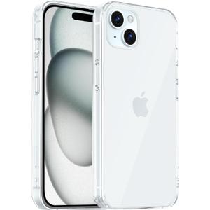 2 x Case for iPhone 15 Plus Case Non-Yellowing Full Body Screen Camera Shockproof Phone Bumper Cover, 6.7 Inch Phone Case Anti-Scratch Clear