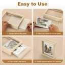 uxcell Wooden Pressed Flower Frame Handmade, 8x8 Inch Square Floating Picture Frame Double Glass Frame for Pressed Flowers Artwork Photo Frame Tabletop Display, Brown