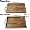 Acacia Wood Stove Cover for Gas & Electric Burners, 28.82x20.83x2.12'' (Inner) Noodle Board with Handles, Cutting Board with Juice Groove, Serving Tray (Natural Acacia)