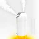 HandFan Small Portable Humidifier Rechargeable, 140ml/ h Wireless Ultrasonic humidifier Battery Operated, Mini Personal Cordless Cool Mist Humidifiers, for Bedroom Office Travel Car Plants(Gray)