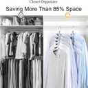 TOPIA HANGER Clothes Hanger Space Saving, 6 Tier Shirt Coat Hangers Space Saving No Bump Shoulder Hangers with No Slip Foam Padded Hangers Closet Organizers and Storage for Men and Women 2 Pack-CT64B