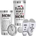 Mom Gifts for Mothers Day, Easter, Birthday, Best Mom Ever Gifts from Daughter Son, Funny Socks + 20 Oz Insulated Tumbler Cup, Perfect New Bonus Step Mom Mama Women Gift Ideas