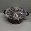 La Cuisine Enameled Cast Iron Dutch Oven Casserole Dish Pot with Lid, 5 QT 10.3 /26cm Dia. Internal Matte Black Enamel Coating Gold-Plated SS Lid Handle Oven Safe up to 500 F, Cranberry