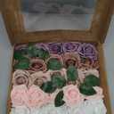 BEAYFILY White and Dusty Rose Mix Artificial Flowers Combo, Real Looking Fake Flowers for DIY Wedding Bridal Shower Bouquets Centerpieces Arrangements Party Tables Decoration