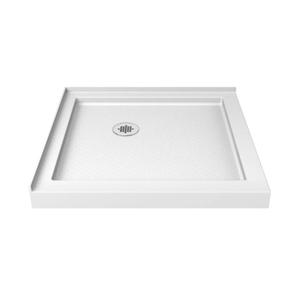 DreamLine Flex White Acrylic/ABS SlimLine Shower Base, 32” D x 32” W,(Fits DL-6195C-01)