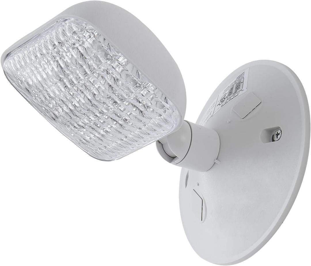TANLUX Emergency Remote Head Lighting, 1 Pack Single Head Emergency Light, UL Listed, Multi Voltage 3.6 to 24 Volt Input, 3 Watts, 180 Lumen, White