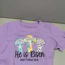 Happy Easter Shirts for Women Floral Rabbit Bunny Shirt Easter Short Sleeve Tee Tops Bunny Purple XL