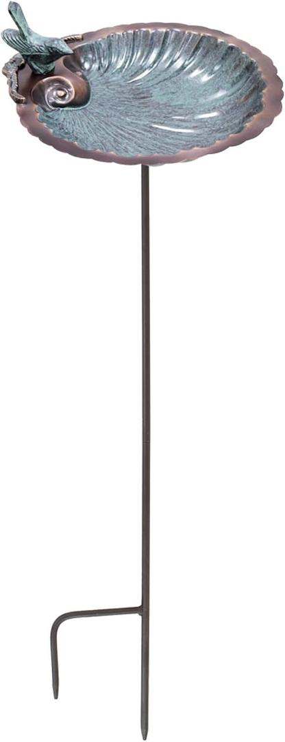 Achla Designs Scallop Shell Birdbath- Stake