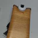 AC 110V Heated Floor Mat for Foot, Wood Stripe Carbon Crystal Heating Pad, Electric Heated Foot Warmers for Office, Home Brown