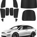 10PCS Windshield Sun Shades for Tesla Model X 2016-2024,Front&Rear Side Window Sun Shade Sun Visor Thermal Insulated Shield Privacy Protection for Camping,Napping,and Relaxing