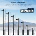HSU Tripod Stand + Selfie Stick Pole - Waterproof Hand Grip for GoPro Here 13 12 11 Insta360 X5, X4, X3, X2, AKASO DJI Osmo Action Camera Extension Monopod Accessories