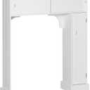 HOMCOM Over The Toilet Bathroom Cabinet, Freestanding Bathroom Storage Organizer with Adjustable Shelves, Toilet Rack, White