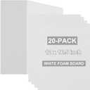 20 Pack White Foam Boards 12x16.5 inch, 3/16" Thick Foam Core Board for Projects, White Bulk Poster Board for Signboards, A3 Styrofoam Boards Sheets Perfect for Crafts, Art, Display