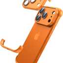 for iPhone 17 Pro Frameless Bumper Case with Camera Lens Protector, Compatible with MagSafe, Minimalist Slim Fit No Back No Frame Design TPU Bumper Excellent Heat Dissipation (Orange)