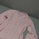 GORGLITTER Women's Cable Knit Chunky Sweater V Neck Long Sleeve Cozy Pullover Jumper Top Pink XX-Large
