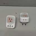 2 Pack European Plug Adapter USB C, TESSAN US to Europe Adapter 4 Outlets 3 USB Charger, Type C International Power Adaptor to Italy Spain France Portugal Iceland Germany, Europe Travel Essentials