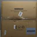 VOLISUN Low Profile Ceiling Fans with Lights and Remote, 23.6in Flush Mount Ceiling Fans with Light, 3000K-6500K Dimmable Fandelier LED Fan Light, Black Bladeless Ceiling Fans with Lights for Bedroom