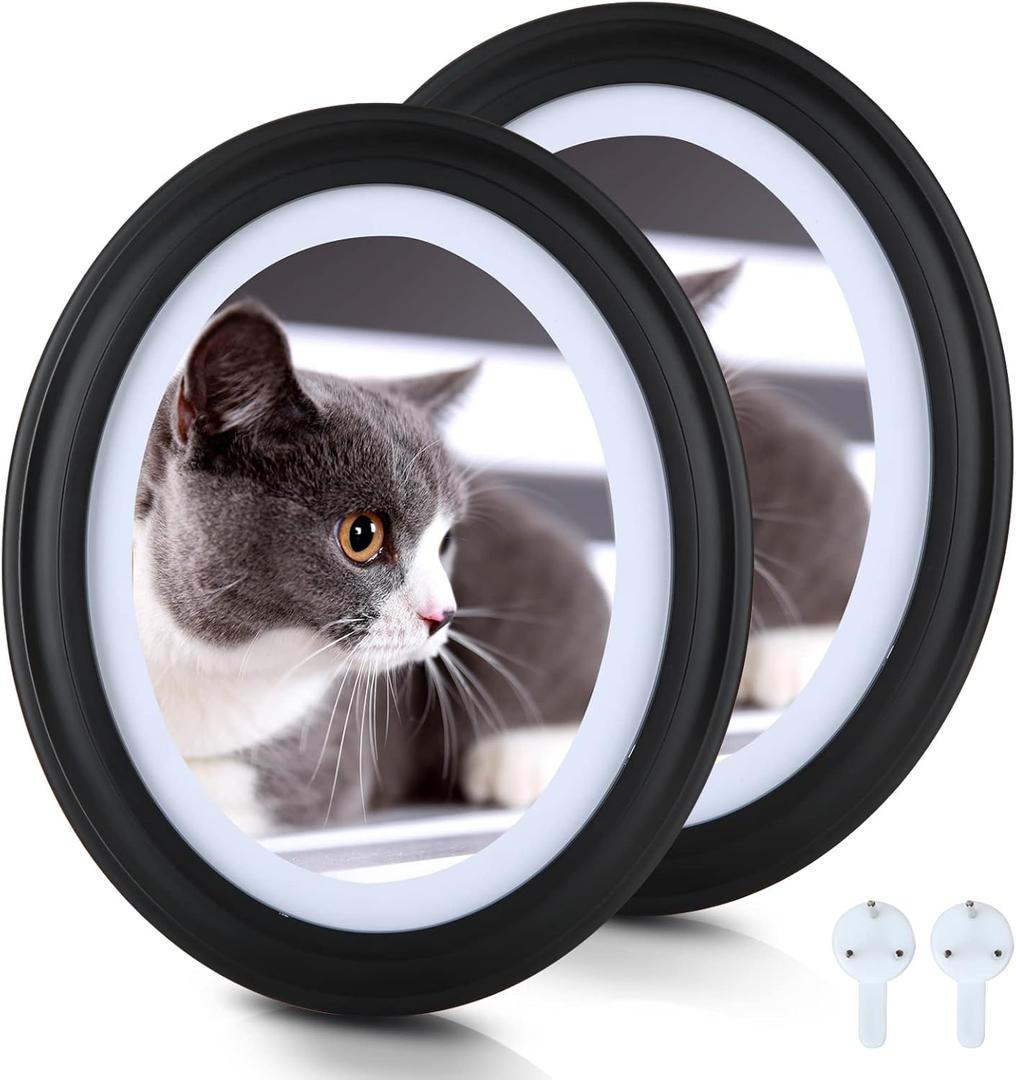 SENENQU 2 Pack Black Ovals Picture Frames 8x10 Classic Oval Photos Frames with Mounting Screws and Hooks, 8 by 10 Oval Wall Picture Frame Photo Frame for Home Decor, Photos Gallery