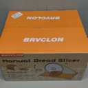Brvclon Manual Bread Slicer for Homemade Sourdough,Adjustable Thickness,Hand Crank Bread Slicer with Stainless Steel Blade, Aluminum Alloy Frame & Solid Wood Base with Natural Wood Veneer Finish (Warm White)