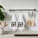 Cat Christmas Decor  Black Cat Christmas Towels for Bathroom Kitchen