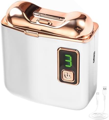 Automatic Electric Nail Clipper Trimmer - Rechargeable Battery Fingernail Toenail Cutter for Kids Adults Seniors Women Men - 3 Speed Levels Type USB C with Led Light