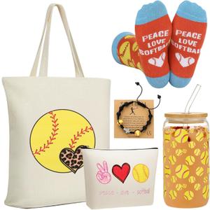 Chunful 6 Pcs Softball Gifts Set for Teen Girls & Women Team Accessories, 16-ounce