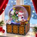 Christmas Snow Globe Lantern (Treasure Chest - Snowman)