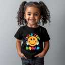 Field Day Shirt for Toddler Boys Girls Kids 2-8T, Colorful Field Day Print, Short Sleeve Tee, Fun & Comfortable (Black)