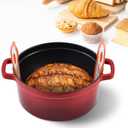 Cook's Aid 2 Pcs Silicone Bread Sling for Dutch Oven, Non-Stick Bread Baking Mat Set, Reusable Sourdough Bread Sling with Long Handles for Easier Transfer for Dough