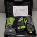 Leaf Blower Cordless,Battery Powered 800,000 RPM Electric Leaf Blower with 2 x 4.0Ah Battery and Charger Handheld Blowers for Lawn Care,Dust,Snow,Car Blowing Water with 2 Extended Nozzle (Green)