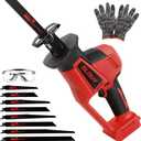 Reciprocating Saw for Milwaukee M18 Battery,Battery Not Included,Cordless Sawzall with 8 Blades,0-3000SPM Variable Speed, Cordless Reciprocating Saws for Wood/Metal/PVC Cutting