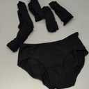 INNERSY Girls Cotton Underwear Teen Comfortable Panties Size 8-16 Briefs 6 Pack (14-16 Years, All Black)