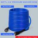 Pressure Washer Hose 50 FT 1/4" ID, Kink Resistant Power Washer Hose with M22 Fittings, Rated up to 3200 PSI