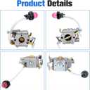 PR4218 596786602 Carburetor Kit Compatible with Poulan Pro PR4218A Poulan PL3816 PL3314 PR4016 PD4218 PD4016 18Inch 42CC Gas Chainsaw Model Parts