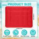 Novabright 2 Pcs Reusable Freezable Ice Mat 19.69 15.75 Inch Square Ice Pad for Buffet Table Chilled Serving Tray Party for Refrigerating Cooked Food Cheese(Red)