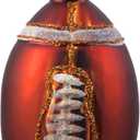Joiedomi Christmas Football Glass Small Ornament, Sports Ball Glass Blown Mini Ornament, Boys Sports Decorations for Xmas Gift Holiday Party Favor Indoor Decoration
