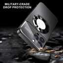 2 Pack Magnetic for iPhone 16 Pro Max Case,Shockproof Anti-Scratch 16 Pro Phone Cover for Women Men ,Built-in Camera Lens Protector Compatible with MagSafe,with 2 pack Tempered Glass Screen Protector