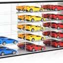 Juexica 1: 24 Clear Acrylic Toy Car Display Case Toy Car Display Show Box 15 Scale Diecast Case Wall Mounted Car Toy Shelf for Storage Mini Cars Model Race Cars