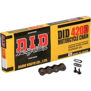 DID (Daido) 420-86; Standard 420-86 Non O-Ring Chain Made by DID (Daido)