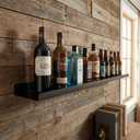Moxweyeni 2 Pack Metal Floating Shelves for Wall 48 Inch, Heavy Duty Steel Storage Shelves Black Metal Wall Mounted Modern Rustic Farmhouse Decor for Kitchen Bathroom Bedroom Garage