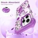 TEECOVER for iPhone 15 Pro Case, Heavy-Duty Shockproof Full Protection Hard Plastic Bumper + Soft Silicone Rubber Protective Case for iPhone 15 Pro - 6.1-Inch, Violet
