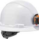 Ergodyne - 60152 Hard Hat with Light, Full Brim, Ratchet Suspension, Class E, Skullerz 8971LED,White