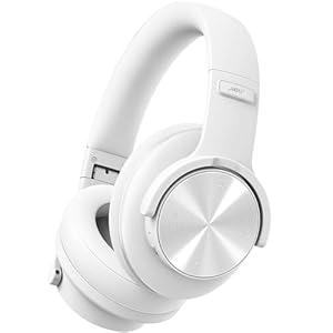 Picun B8 Bluetooth Headphones, 120 Hours Headphones Wireless Bluetooth, Hands-Free Calls, 3EQ & Game Mode, Foldable Headphones Over Ear for Travel Home Office Cellphone PC White