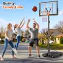 Yohood Basketball Hoop Outdoor 10ft Adjustable, Portable Basketball Hoop Goal System for Kids Youth and Adults in Backyard/Driveway/Indoor, 44 Inch Shatterproof Backboard and Larger Base